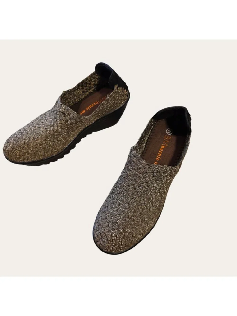 Bernie Mev Gem Bronze Women’s NIB Woven Comfort Shoes